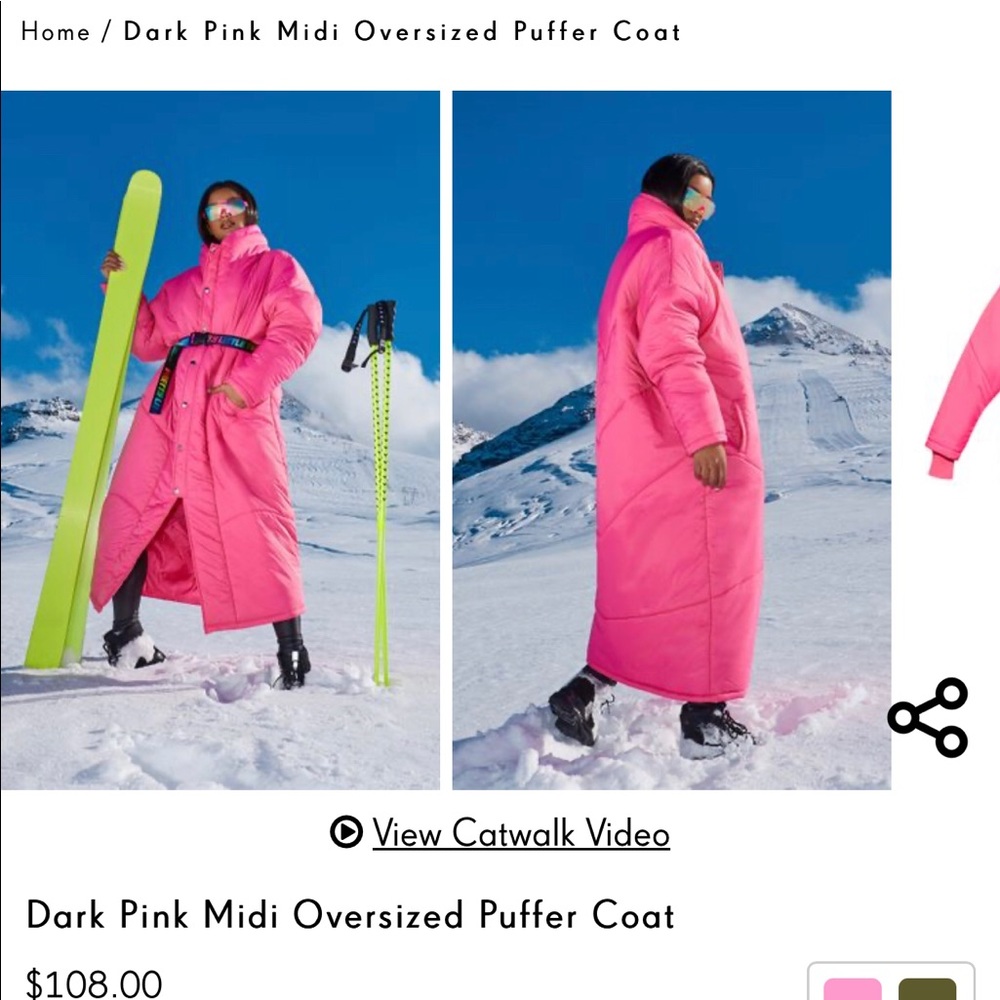 Pink Oversized Coat